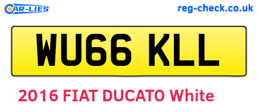 WU66KLL are the vehicle registration plates.