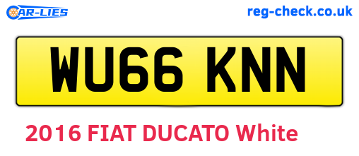 WU66KNN are the vehicle registration plates.