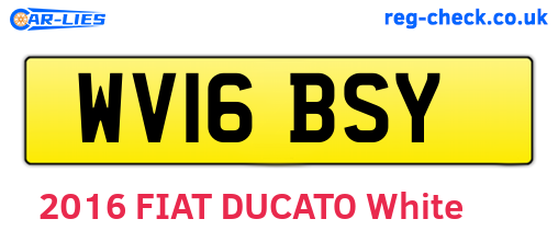 WV16BSY are the vehicle registration plates.