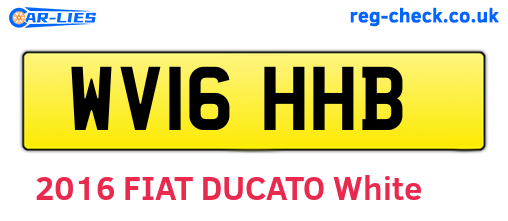 WV16HHB are the vehicle registration plates.