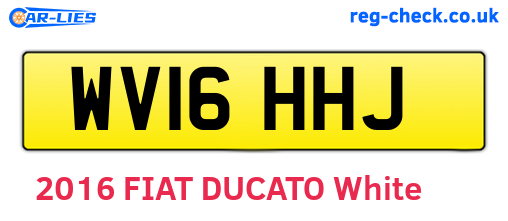 WV16HHJ are the vehicle registration plates.