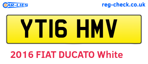 YT16HMV are the vehicle registration plates.