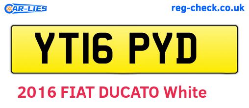 YT16PYD are the vehicle registration plates.