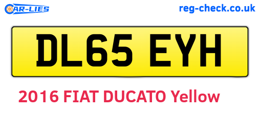 DL65EYH are the vehicle registration plates.