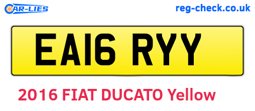 EA16RYY are the vehicle registration plates.