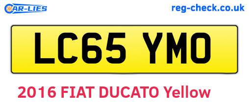 LC65YMO are the vehicle registration plates.