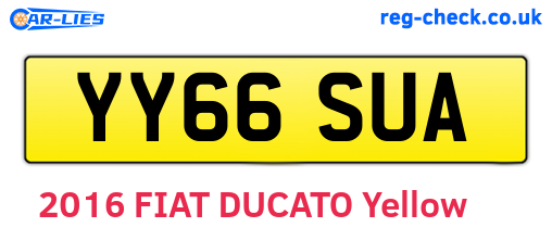 YY66SUA are the vehicle registration plates.