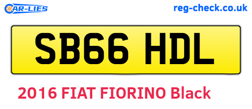 SB66HDL are the vehicle registration plates.