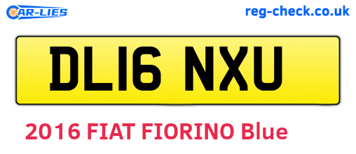DL16NXU are the vehicle registration plates.