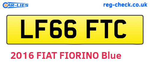 LF66FTC are the vehicle registration plates.
