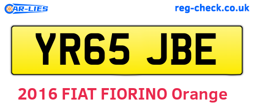 YR65JBE are the vehicle registration plates.
