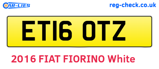 ET16OTZ are the vehicle registration plates.