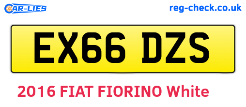 EX66DZS are the vehicle registration plates.