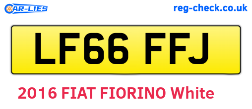 LF66FFJ are the vehicle registration plates.