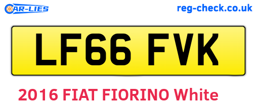 LF66FVK are the vehicle registration plates.