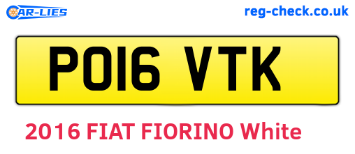 PO16VTK are the vehicle registration plates.