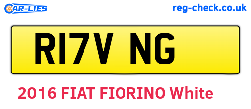 R17VNG are the vehicle registration plates.