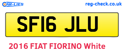 SF16JLU are the vehicle registration plates.