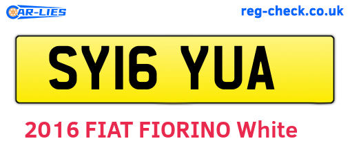 SY16YUA are the vehicle registration plates.