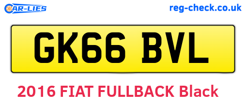 GK66BVL are the vehicle registration plates.