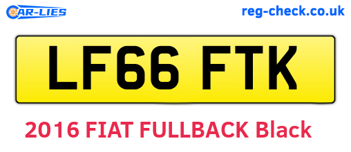 LF66FTK are the vehicle registration plates.