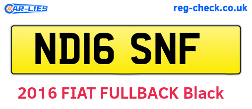 ND16SNF are the vehicle registration plates.