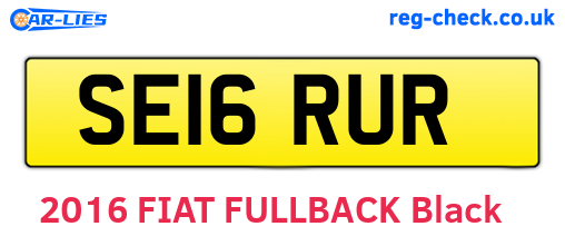 SE16RUR are the vehicle registration plates.