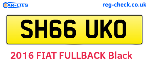 SH66UKO are the vehicle registration plates.