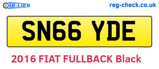 SN66YDE are the vehicle registration plates.