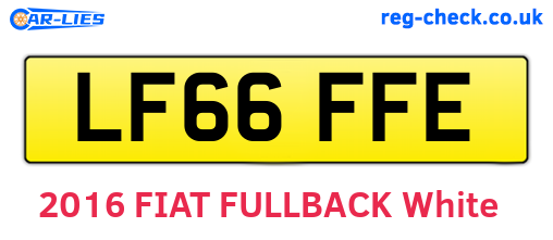 LF66FFE are the vehicle registration plates.