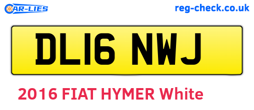 DL16NWJ are the vehicle registration plates.