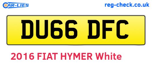 DU66DFC are the vehicle registration plates.