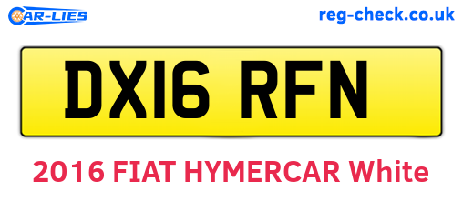 DX16RFN are the vehicle registration plates.