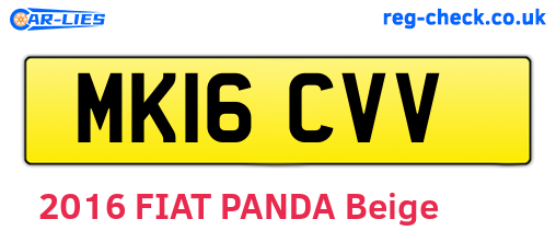 MK16CVV are the vehicle registration plates.