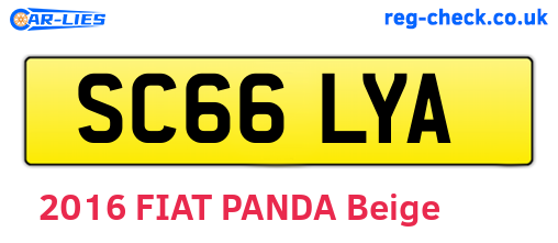 SC66LYA are the vehicle registration plates.