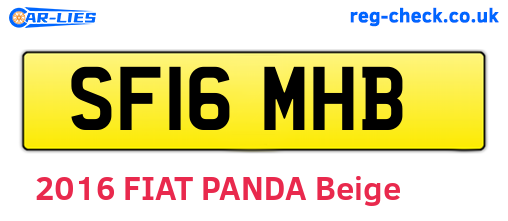 SF16MHB are the vehicle registration plates.