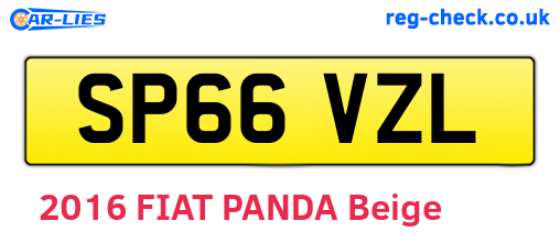 SP66VZL are the vehicle registration plates.