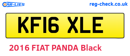 KF16XLE are the vehicle registration plates.