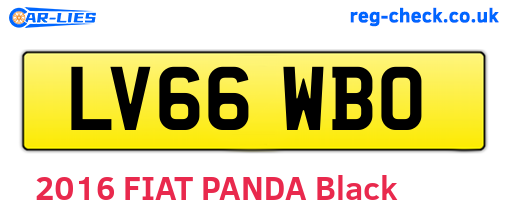 LV66WBO are the vehicle registration plates.