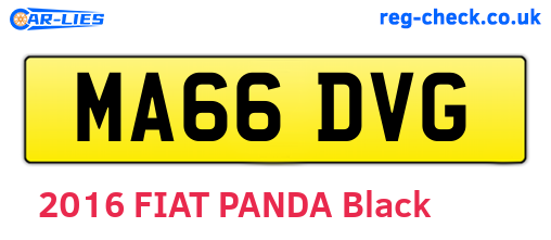 MA66DVG are the vehicle registration plates.