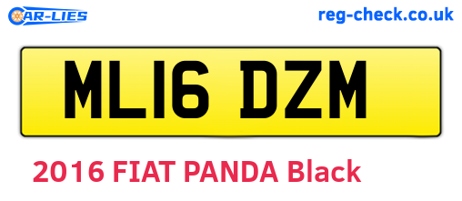 ML16DZM are the vehicle registration plates.