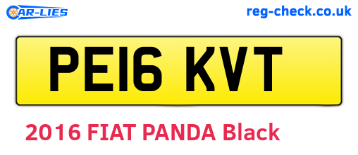PE16KVT are the vehicle registration plates.