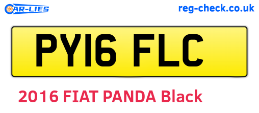 PY16FLC are the vehicle registration plates.