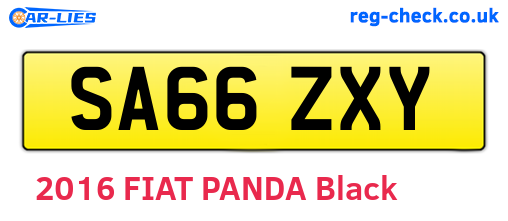 SA66ZXY are the vehicle registration plates.