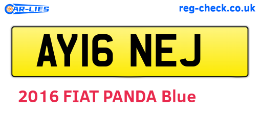 AY16NEJ are the vehicle registration plates.