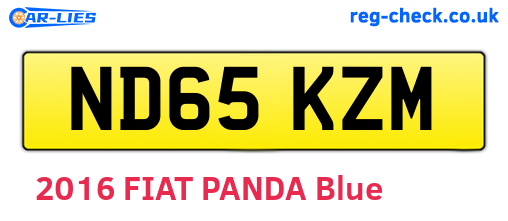 ND65KZM are the vehicle registration plates.