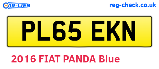 PL65EKN are the vehicle registration plates.