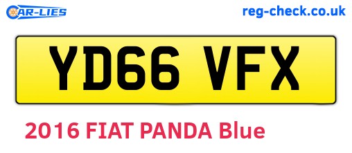YD66VFX are the vehicle registration plates.