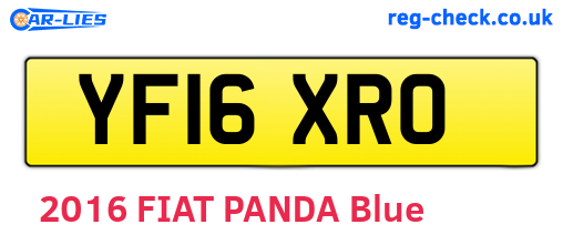YF16XRO are the vehicle registration plates.