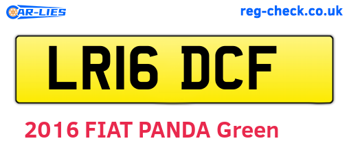 LR16DCF are the vehicle registration plates.